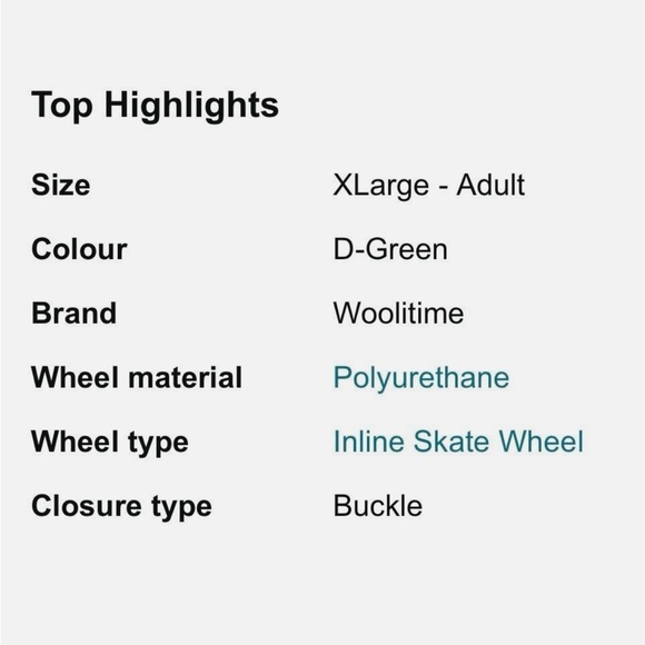 NEW IN BOX πΌ Wooltime Sports Light-up Inline Skates. Size XL. Adjustable. - Picture 5 of 8